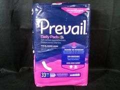 Prevail Daily Pads for Bladder Leaks Ultimate Absorbency – Regular 33 Count