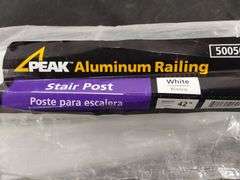 Peak, Aluminium Railing stair Post, White, 42" 50050