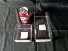 Assortment of 2 Brightroom Clear Plastic Stackable Trays