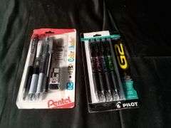 Assortment of 2 Pentel Color Shades & Pilot G2 Gel Roller Pens