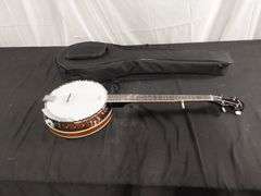 Left Handed R.W. Jameson Remo Weathering Banjo Head Only with Case