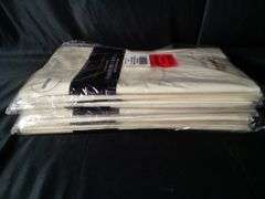 Premium Plastic Tablecloth 84" Round Plastic Table Cover – Ivory 6 Count