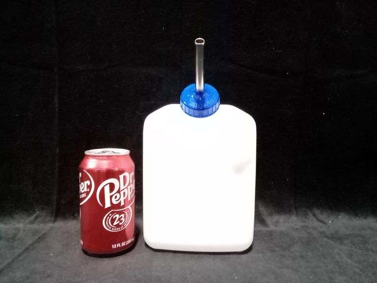 Wide Mouth Pet Water Bottle, White, 64 Oz