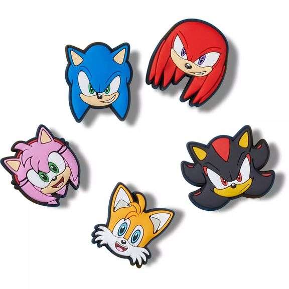 Crocs Jibbitz Sonic The Hedgehog Shoe Charms – 5-Pieces
