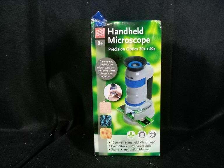 Edu Toys, Portable Handheld Microscope, 20x/40x Precision Optics, 4"
