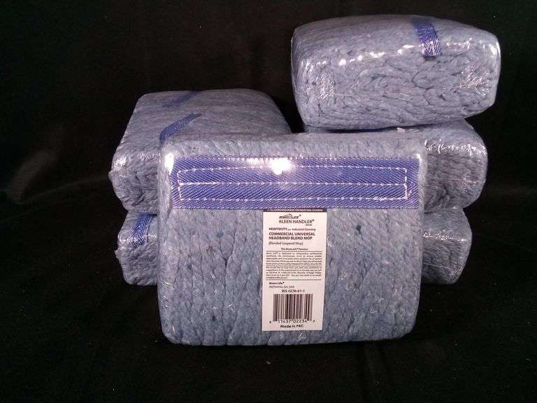 Lot of 6 Bison Life Kleen Handler HD Commercial Universal Headband Blend Mops