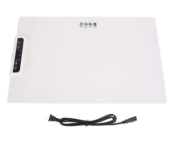 Foldable Electric Food Warming Mat, Silicone Tray, White, 24" x 15"