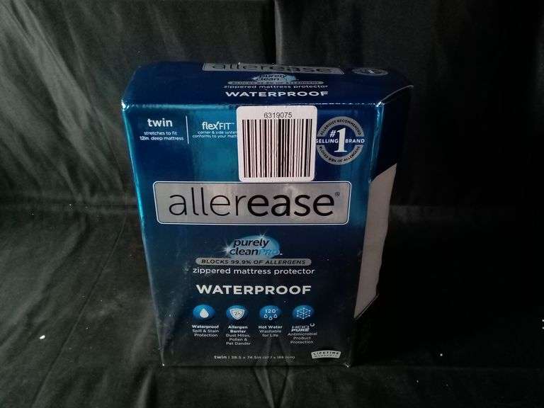 AllerEase Purely Clean Pro Waterproof Zippered Mattress Protector – White Twin