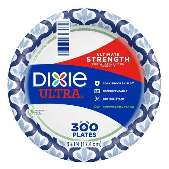 Dixie, Ultra Paper Plate, 6-7/8", 300 Count