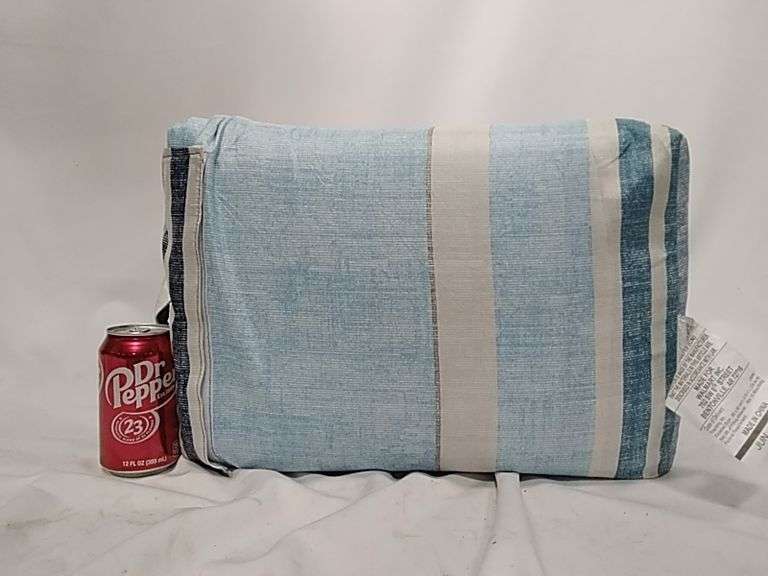 Walmart Bedding Full Set – Blue/Gray/White Stripe 86" x 90"