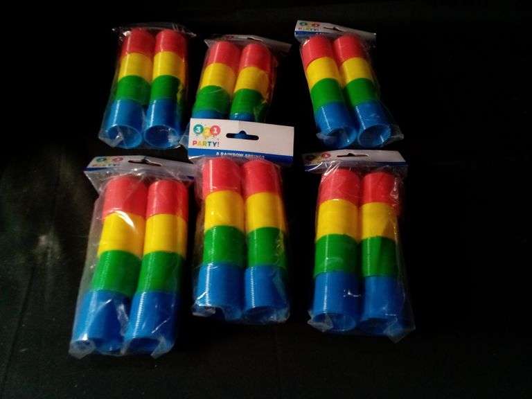 Lot of 6 321 Party! Rainbow Springs – Asst. Colors 8-Pcs/Pack
