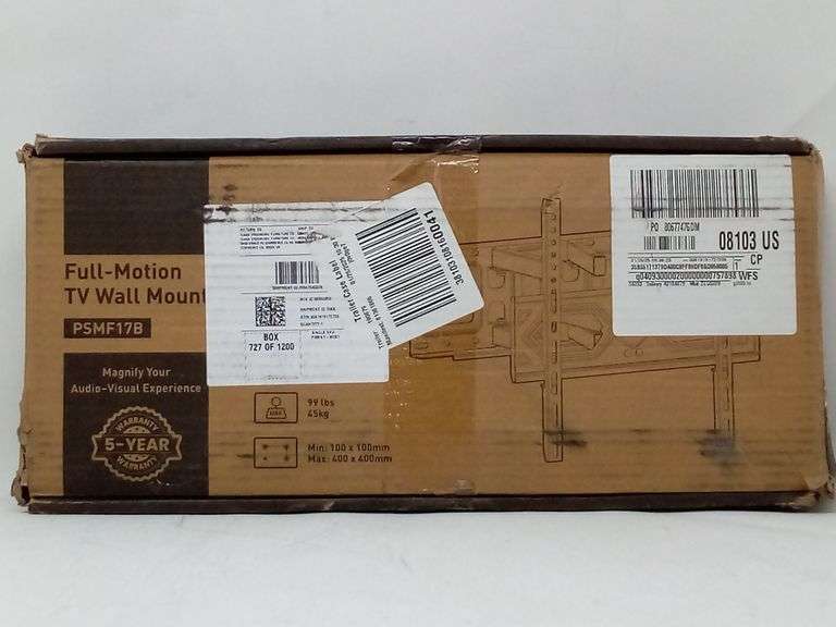 Full-Motion TV Wall Mount – Black PSMF17B