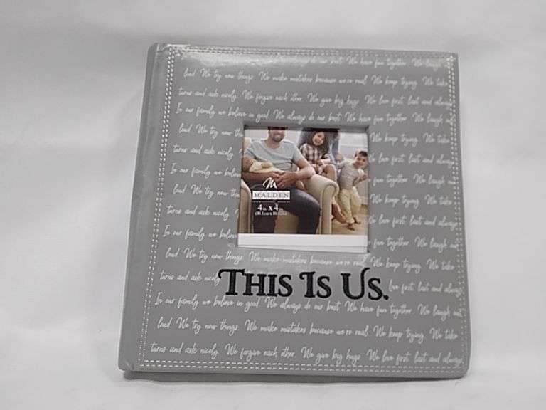 Malden, 2 Up This Is Us Picture Frame, Gray, 4" x 4"