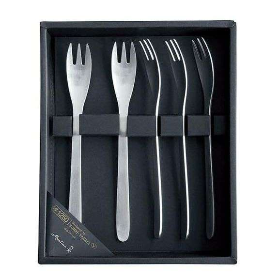 Martian Sori Yanagi Stainless Steel Cake Forks Set – Silver 6-Pcs