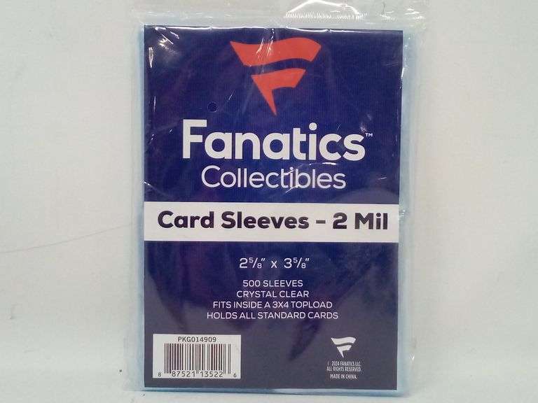 Topps, Fanatics Soft Card Sleeves, Clear, 500 Pack