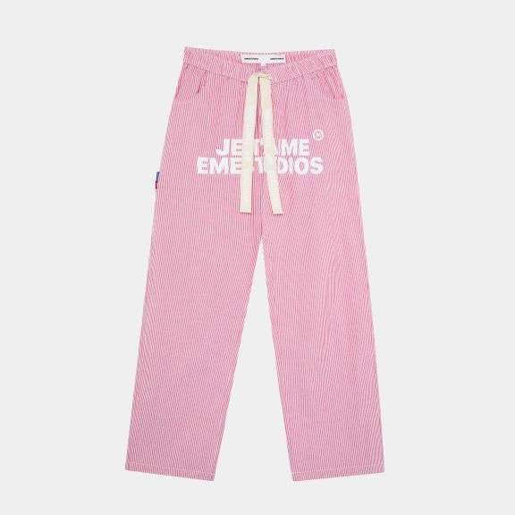 Eme Studios, Jammies Je T’aime Red Striped Pajamas, Size 36
