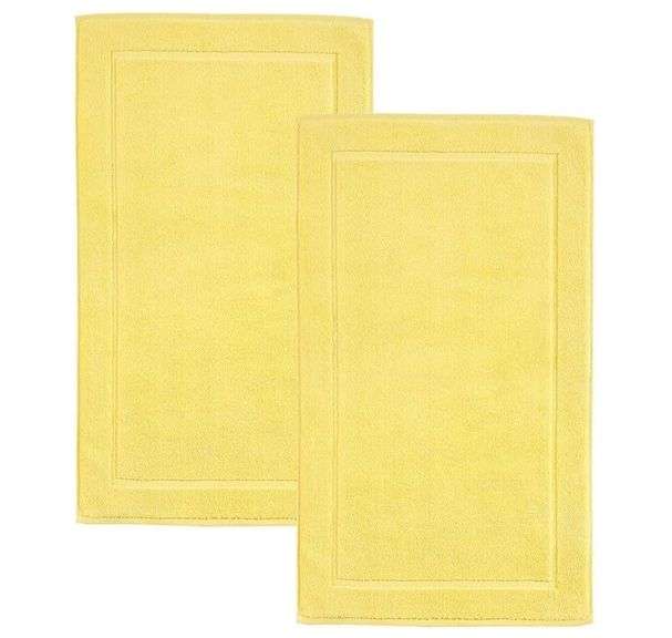Hawmam Linen Yellow Bath Mats