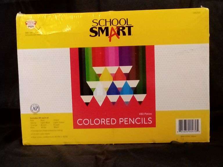 School Smart Colored Pencils – 3.3mm Color Leads, 480 Pieces