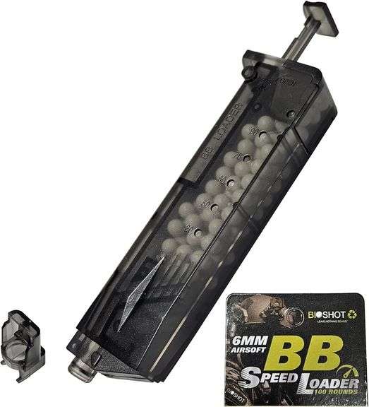 BioshotBB, 6MM Airsoft BB Speed Loader, 100 Rounds