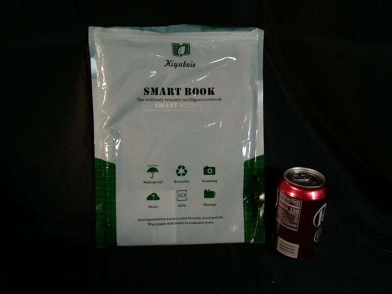 Kiyubeie, Smart Reusable Notebook, A4 Dot Matrix, Black
