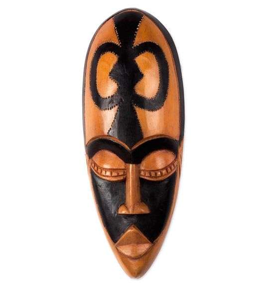 African wood mask, "Beauty and Faith"