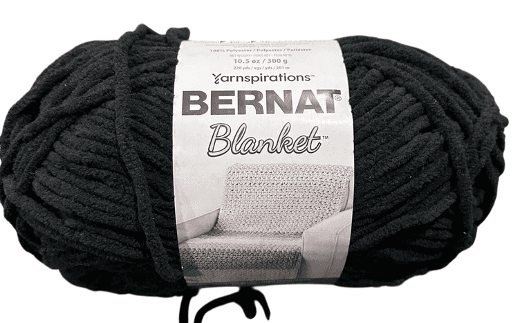 Yarnspirations Bernat Blanket Yarns – Black 10.5 oz 220yds each 2 Count