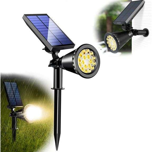 Lot of 2 Solar Stake Outdoor Garden Lights