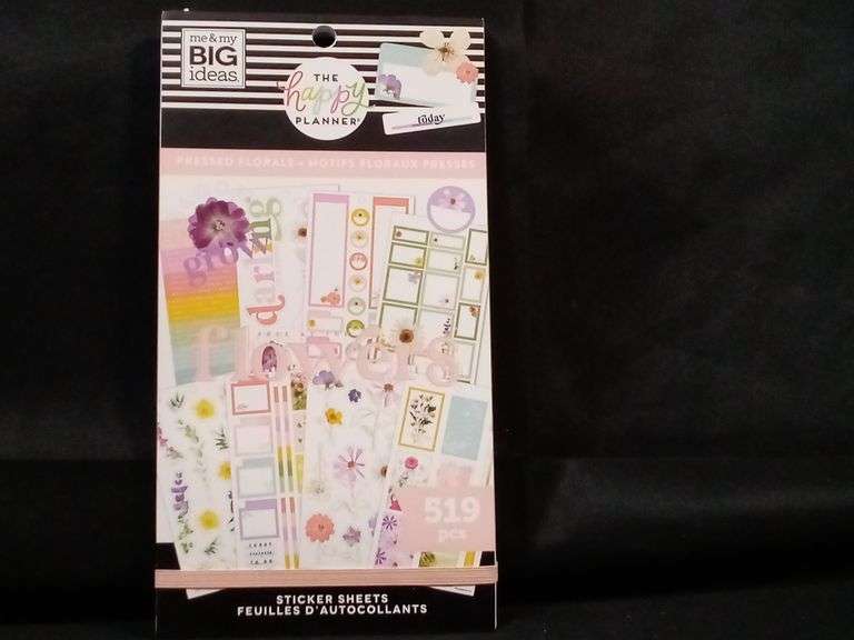 The Happy Planner Me & My Big Ideas Pressed Florals Sticker Sheets – 519 Pcs
