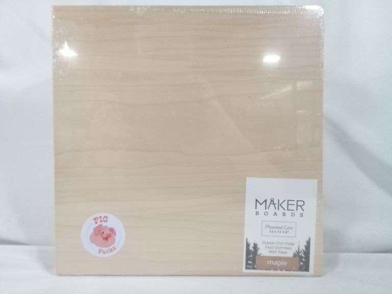 Maker Boards, Plywood Core Maple, 12" x 12.25"
