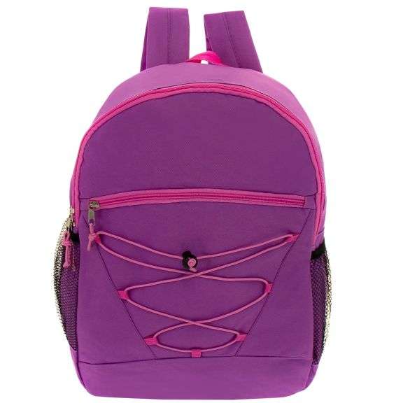 Backpack USA, Moda West Bungee Style Backpack, Purple BG1755