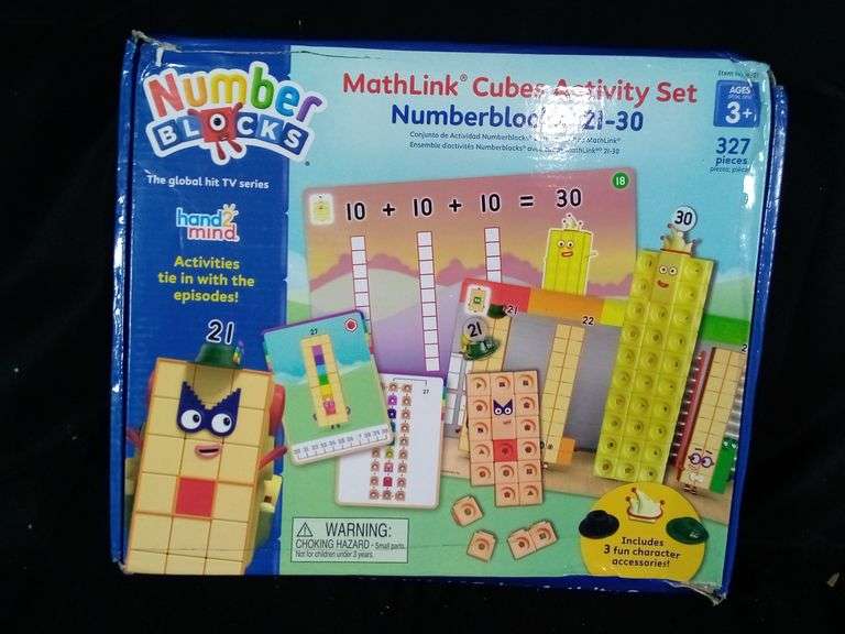 Hand2mind, MathLink Cubes Set, Numberblocks 21–30 Math Activity Kit, 327 Pieces
