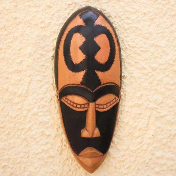 African wood mask, "Beauty and Faith"