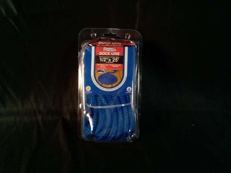 Overton's Dockmate Premium Double Braid Nylon Dock Line – Blue 12" Eye Splice
