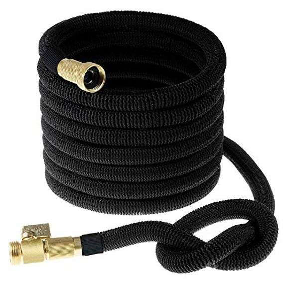 Expandable Flexible Garden Water Hose, Black, 50'