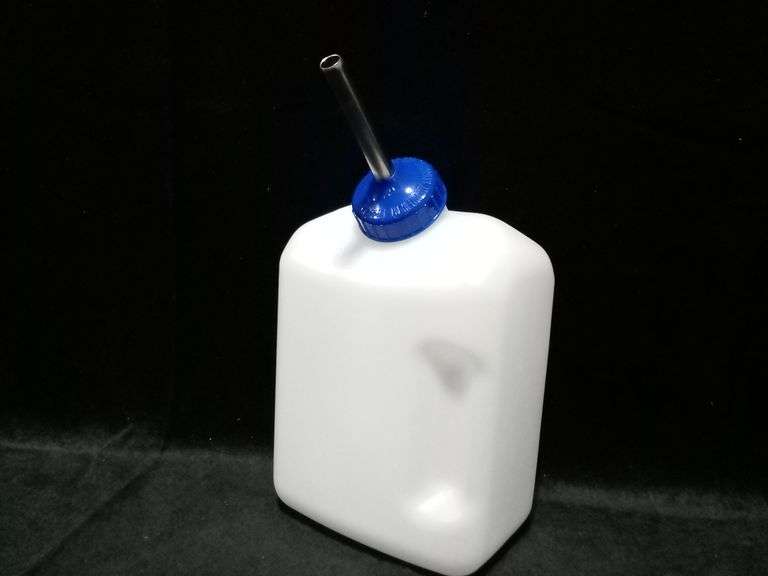 Wide Mouth Pet Water Bottle, White, 64 Oz