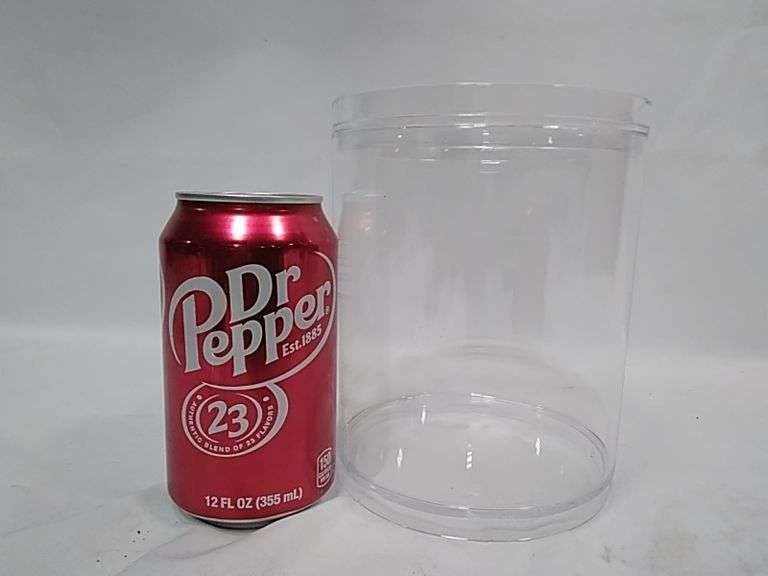 Shopstori Transparent Round Plastic Containers with Lid – 2 Count