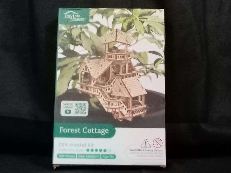 Tiny Treehouses, Forest Cottage DIY Model Kit, Medium, 168 Pieces