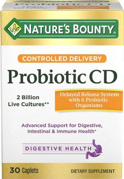 Nature's Bounty, Controlled Delivery Probiotic CD Caplets, 30 Ct