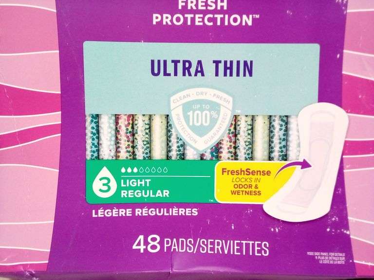 Poise, Fresh Protection Ultra Thin Incontinence Pads, 48 Pack