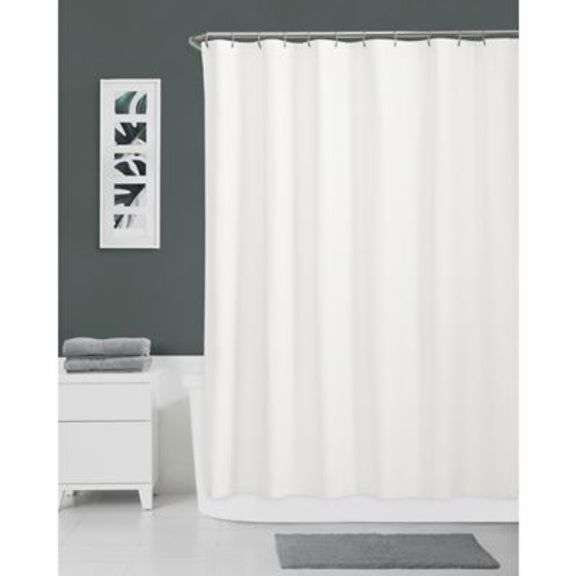 Haven Recycled Cotton Waterproof Shower Curtain Liner – White Standard 70" x 72"