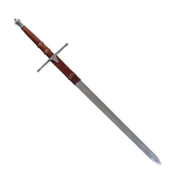 Stainless Steel Sword With Leather Sheath, 40"