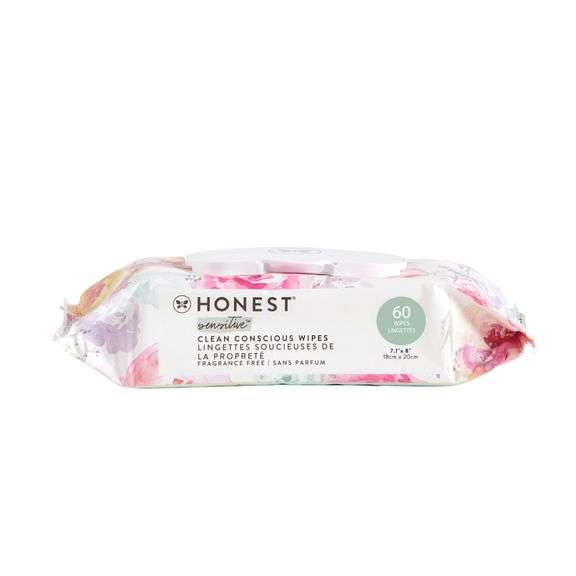 Honest, Clean Conscious Sensitive Wipes, Fragrance Free, 60 Count