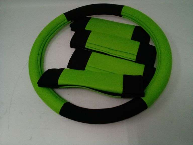 FH Group, Synthetic Leather Auto Accessory Set, Green