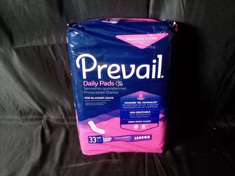 Prevail, Daily Pads For Bladder Leaks Ultimate Absorbency, Regular, 33 Count