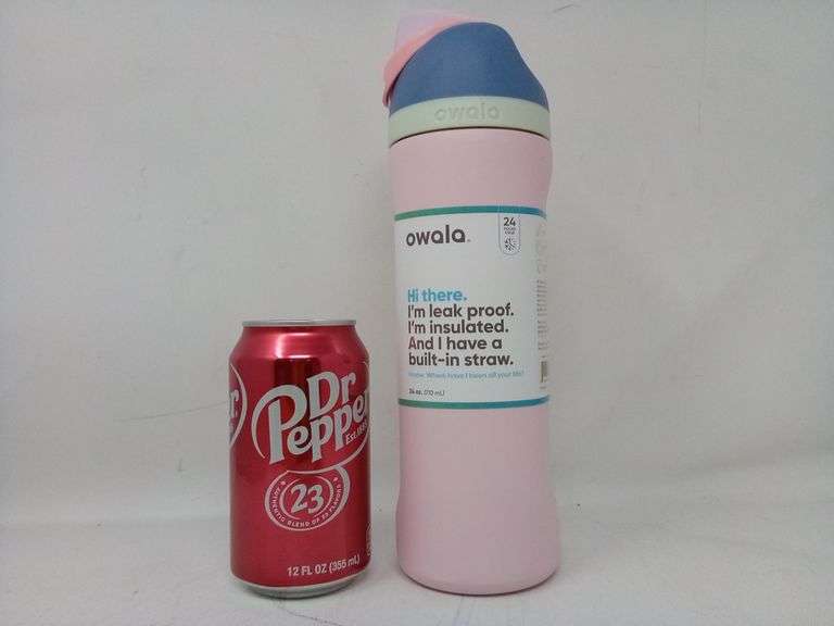 Owala, FreeSip Stainless Steel Water Bottle, Pink, 24 Oz