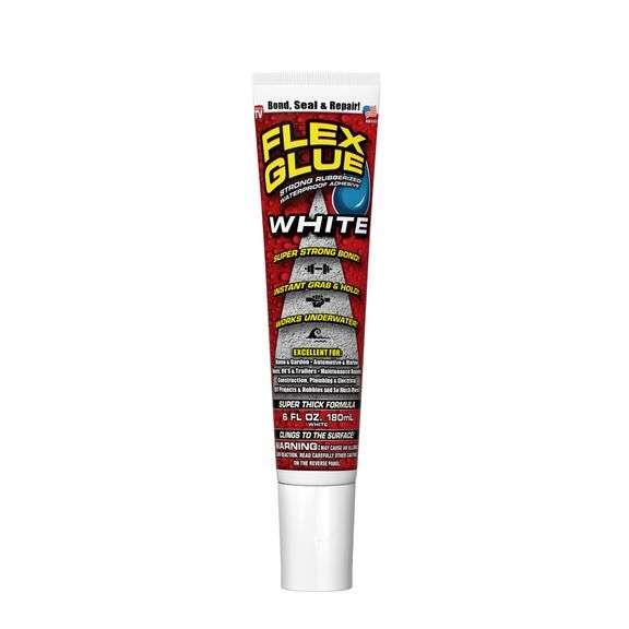 Lot Of 3 Flex Seal, Flex Glue Waterproof Adhesive, White, 6 Oz Each