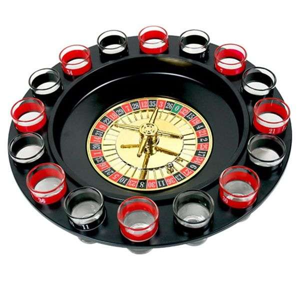 Roulette, Drinking Game - Spin, Sip, Repeat With Shot Glass Set