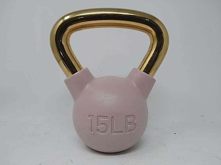 Blogilates Iron Kettlebell – Coral Pink/Gold 15lb