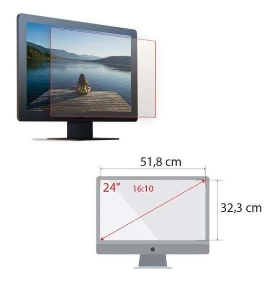 Reticare Anti-Glare Eye Protector for 24" Monitors (16:10) – Size: 20.35"x12.72"