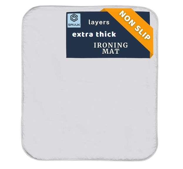 Savuk, Ironing Mat for Table Portable, Silver, 21"x28"